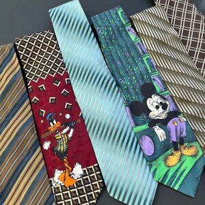 Collection of Rare Mickey Mouse and Donald Duck Vintage Ties